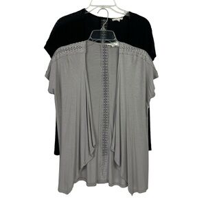 Maurices Women’s Lightweight Hankerchief Kimono Cover Up Tops Sz Small Lot/2